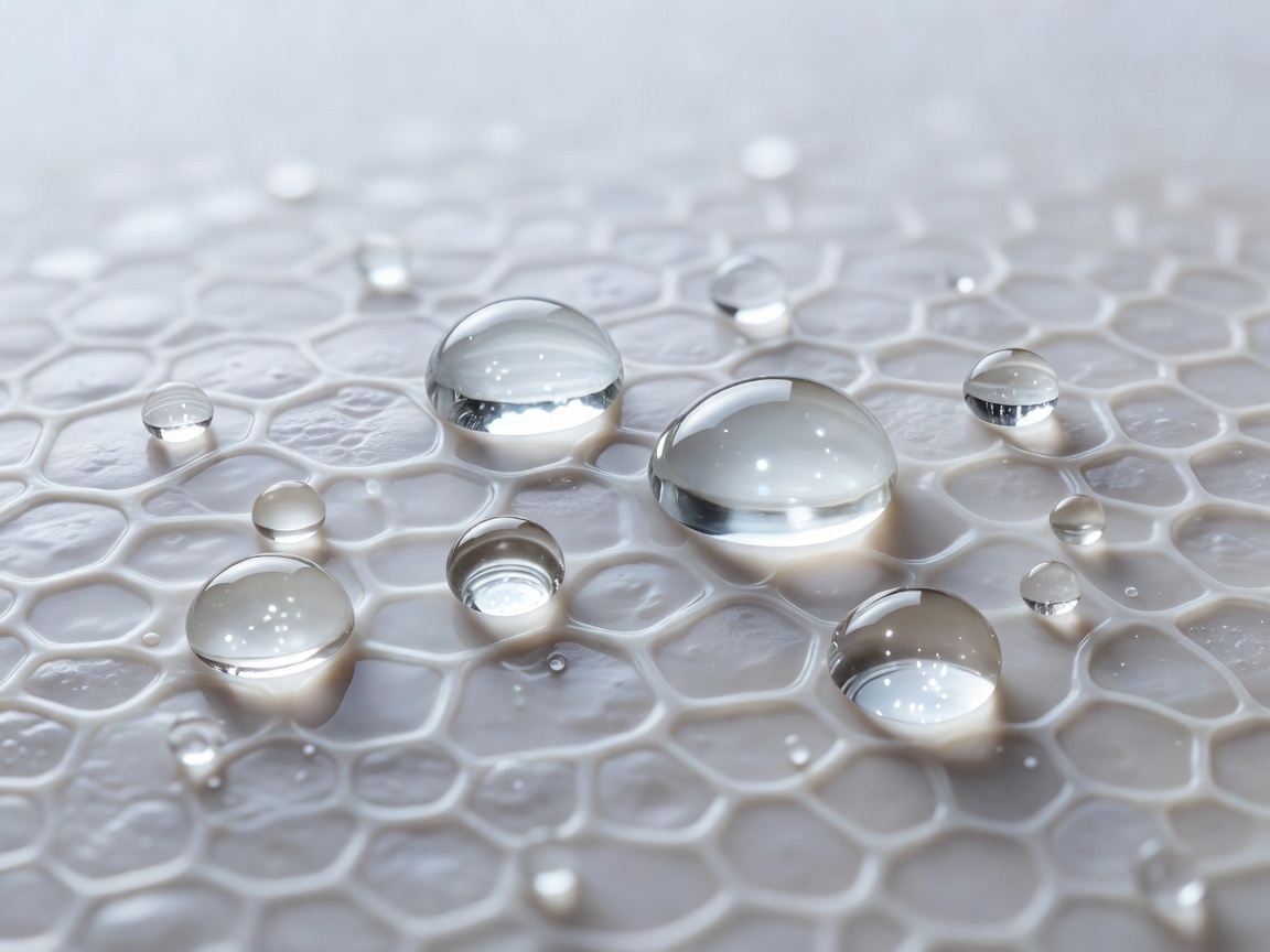 Clean cellular skincare droplets representing advanced microbiological scalp serum defense and cell renewal